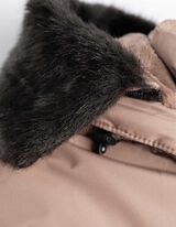 pikowana kurtka - oddychający - jasnobrazowy-e-a