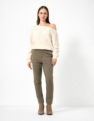 Jeans - Elastischer Bund - Khaki