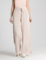 Hlače palazzo - Muslin - bez