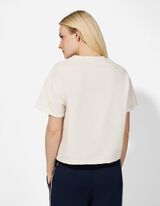 T-Shirt - Baumwoll-Mix - wei&szlig;