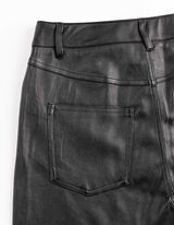 Kalhoty - Imitace kůže - cerná