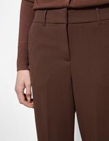 Oblekov&eacute; kalhoty - Z&aacute;hyby - tmave hneda