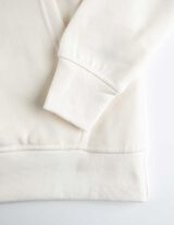 Pulover s kapuco - Vezenine - belo