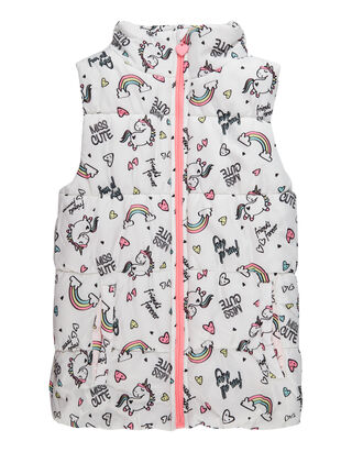 M&auml;dchen Steppweste mit Allover-Muster