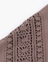 Sweatshirt - Metallic-Details - braun