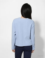 Pullover - Misto cotone - celeste