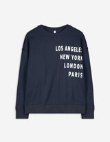 Sweatshirt - Oversized fit - donkerblauw