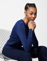 Strickpullover - blau