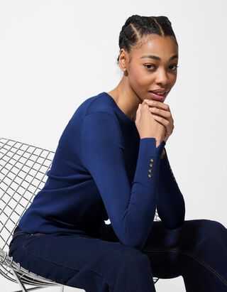 Pulover de tricot - Albastru