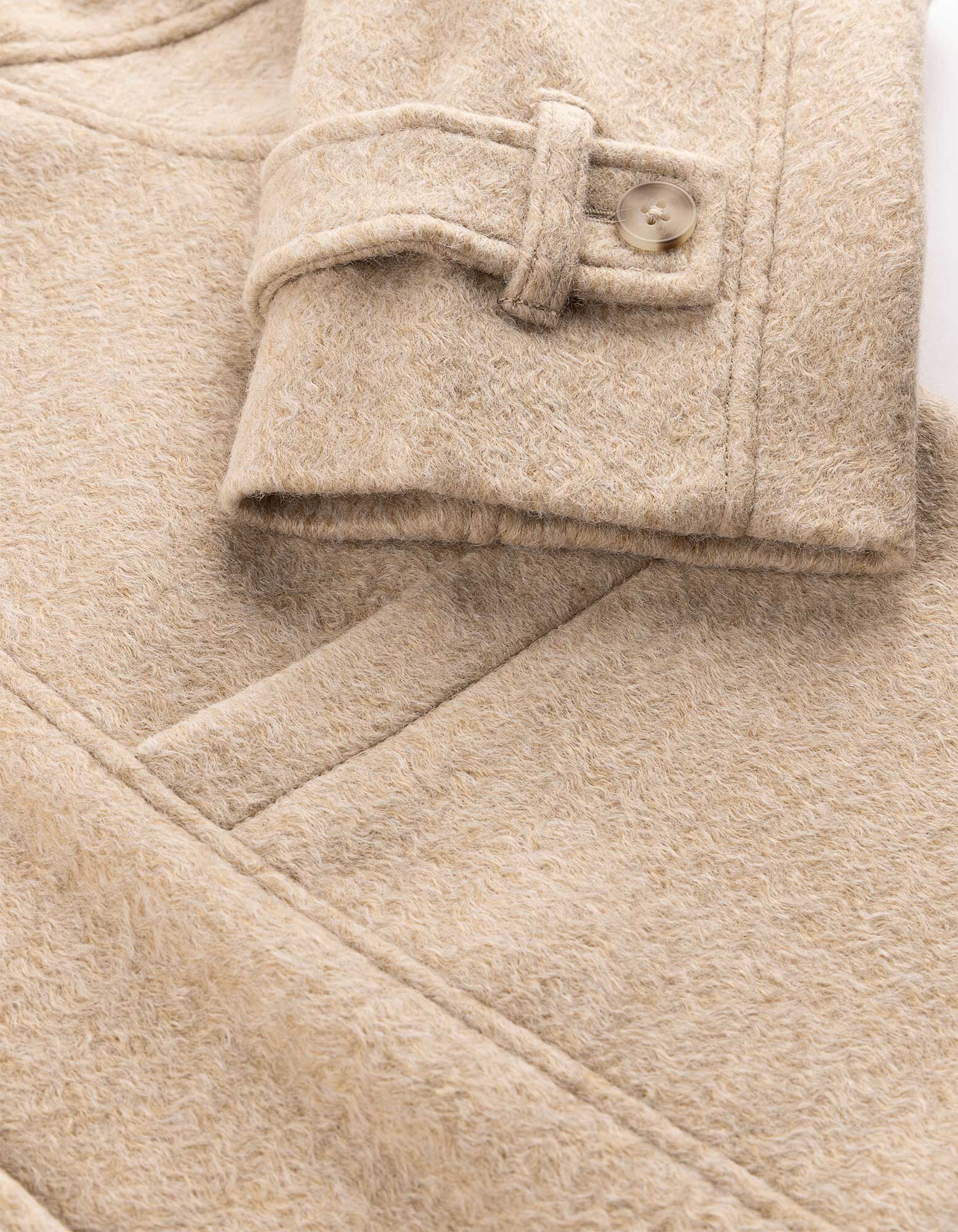 Jacke - Oversized Fit - Beige