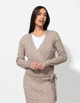 Pullover - Effetto incrociato - beige