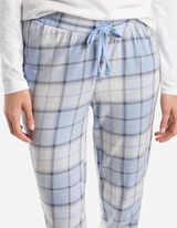 Pyžamové nohavice - Sťahovanie na šnúrku na spodnom okraji - biely