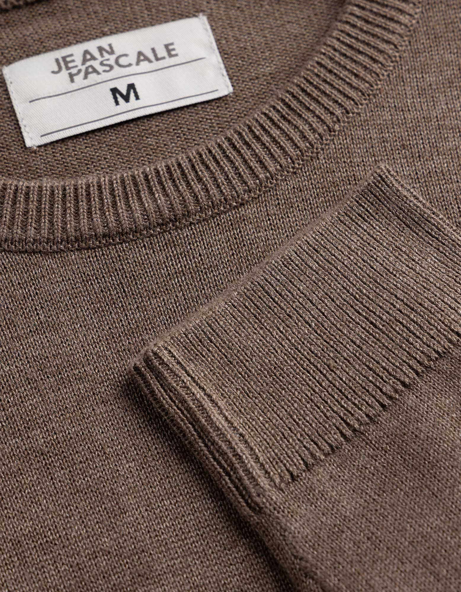 Pullover - Rundhals-Ausschnitt - Beige