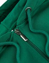 Rövidített szvetterdzseki - Zsinóros kapucni - sötétzöld