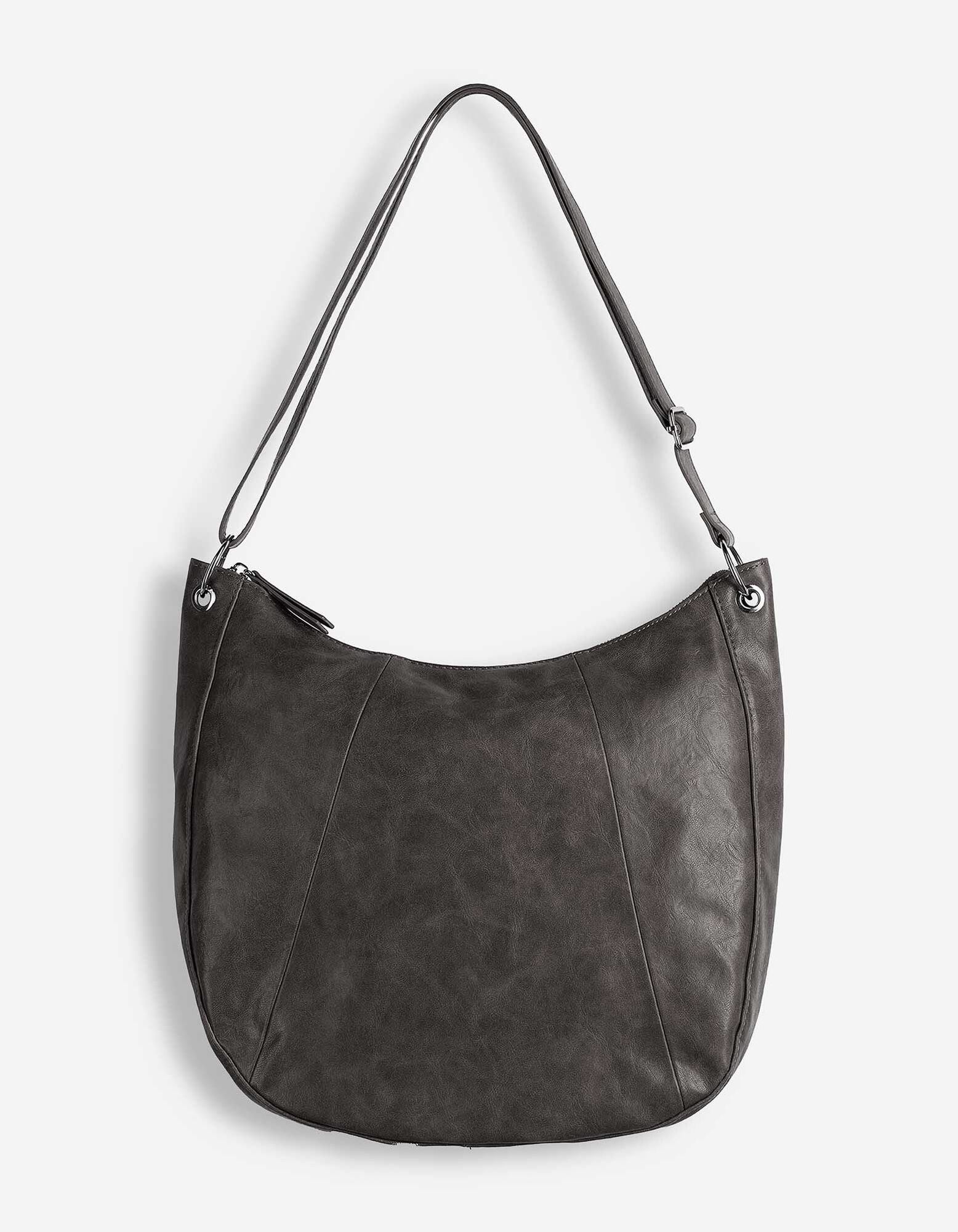 Tasche - Kunstleder - Dunkelgrau