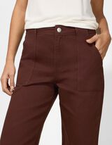 Hose - Wide Fit - dunkelbraun