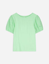 T-shirt - Maniche a palloncino - verde chiaro