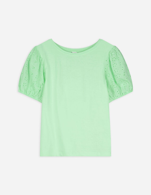 T-shirt - Maniche a palloncino - verde chiaro