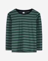 Langarmshirt - Streifen - grün
