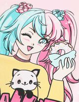 Bluză de corp cu mânecă lungă - Imprimeu sclipici - Roz