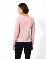 Langarmshirt - Baumwolle - Rosa