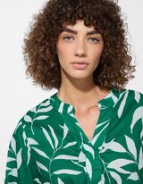 Kleid - Seitenschlitz - dunkelgrün