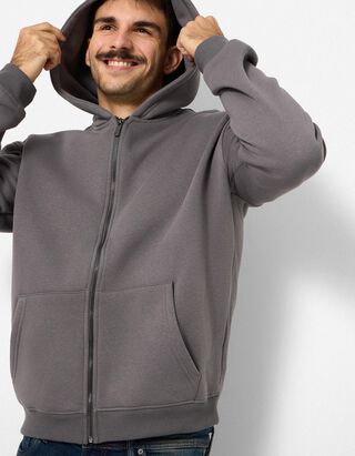 Sweatjacke - Oversized Fit - Dunkelgrau