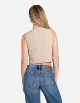 Gilet - Percentuale di viscosa - beige