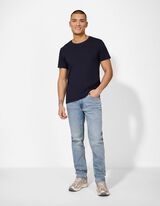 T-Shirt - einfarbig - dunkelblau