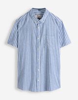 Hemd - Leinen-Mix - blau