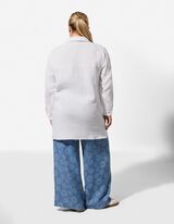 Bluse - Musselin - wei&szlig;