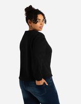 Pulóver - Viszkóztartalom - fekete