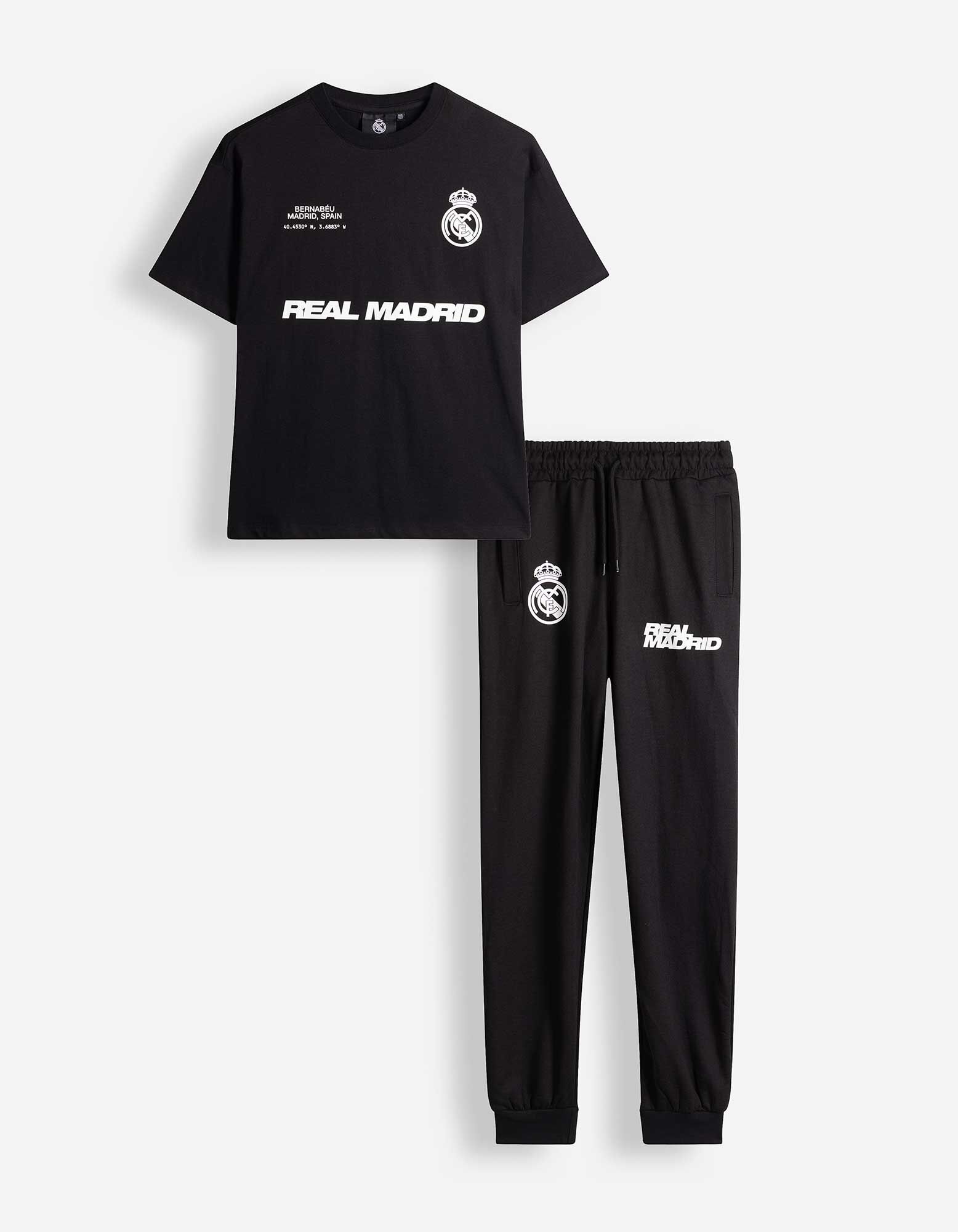 Set van T-shirt en broek - Zwart