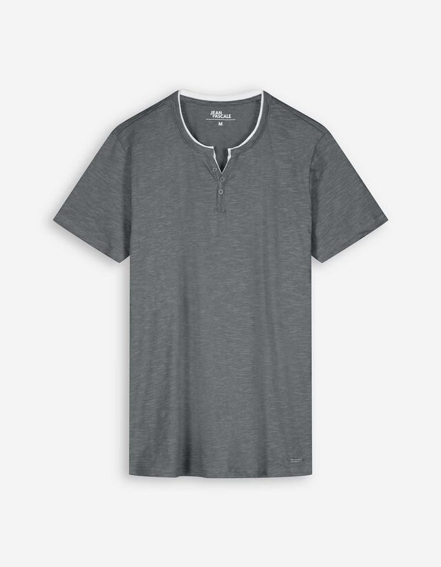 T-shirt - Dubbellaagse look - donkergroen