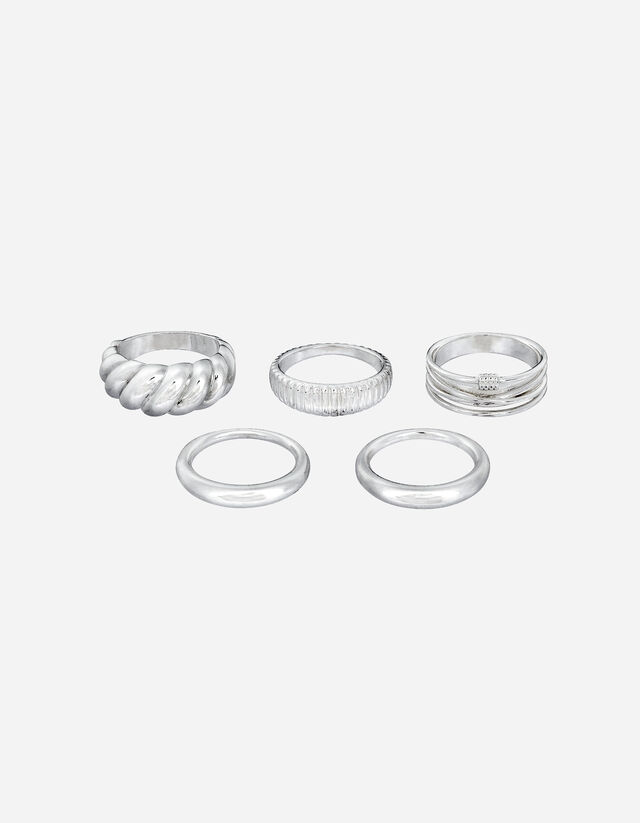 Anello - Confezione da 5 pezzi - argento