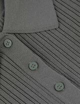 Megzta suknelė - Mezginys stulpeliu - tamsiai zalias