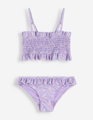 Set aus Bikinitop und Bikinislip - Allover-Print - lila