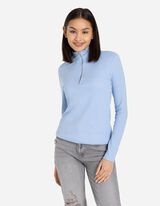 Majica dugih rukava - Rajsferšlus - svetlo-plava