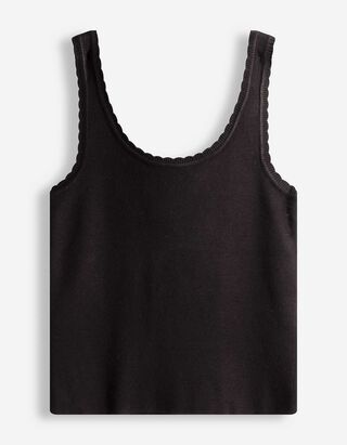 Stricktop - Viskose-Mix - schwarz