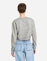 Mikina - skr&aacute;ten&yacute; - svetloseda