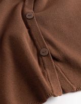 Stricktop - Knopfleiste - braun