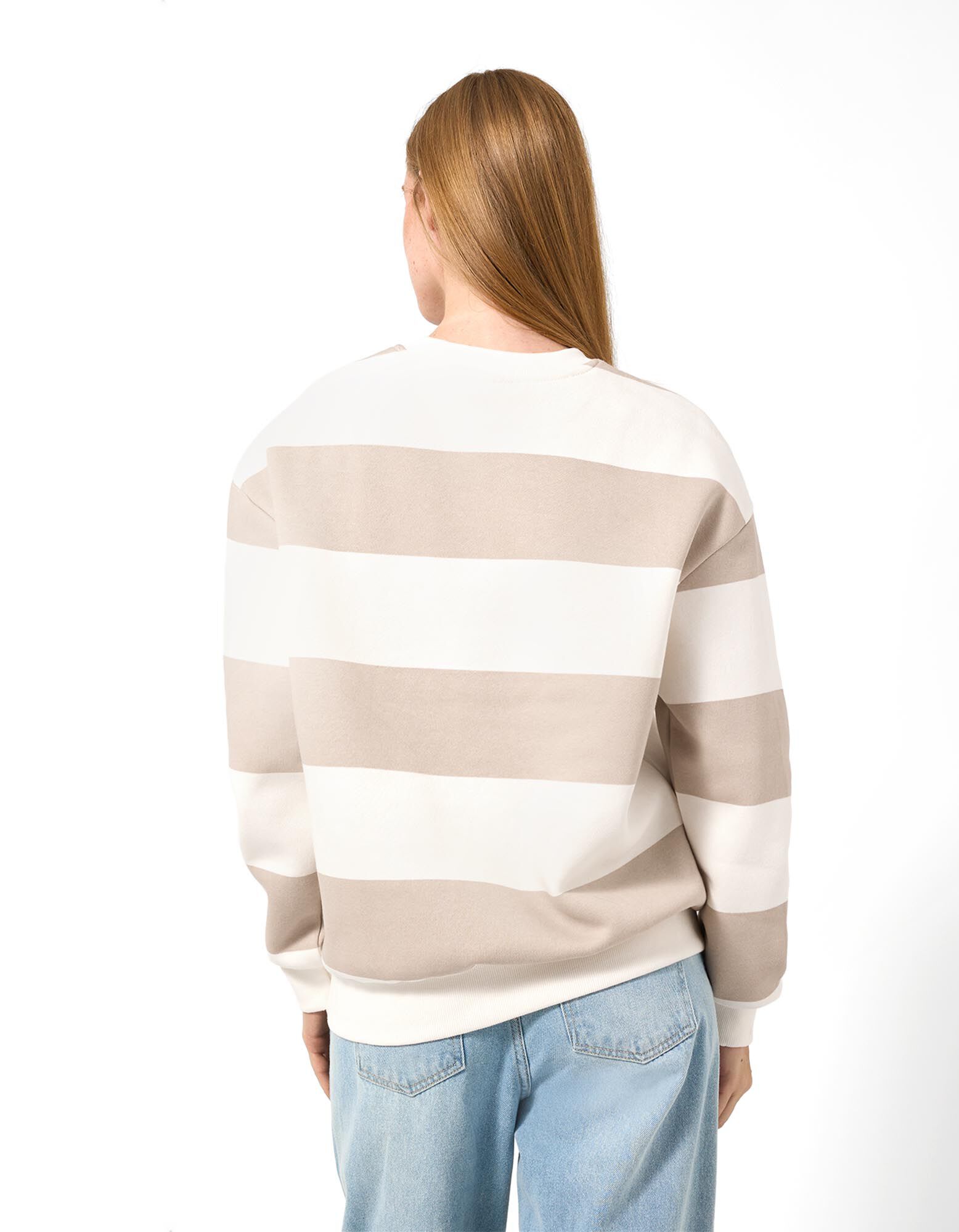 Sweatshirt - Messageprint - Beige