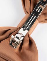 Hřeben na vlasy - Aplikace mašličky - hneda