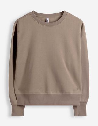 Mikina - Nadměrn&yacute; střih Oversized Fit - svetle hneda