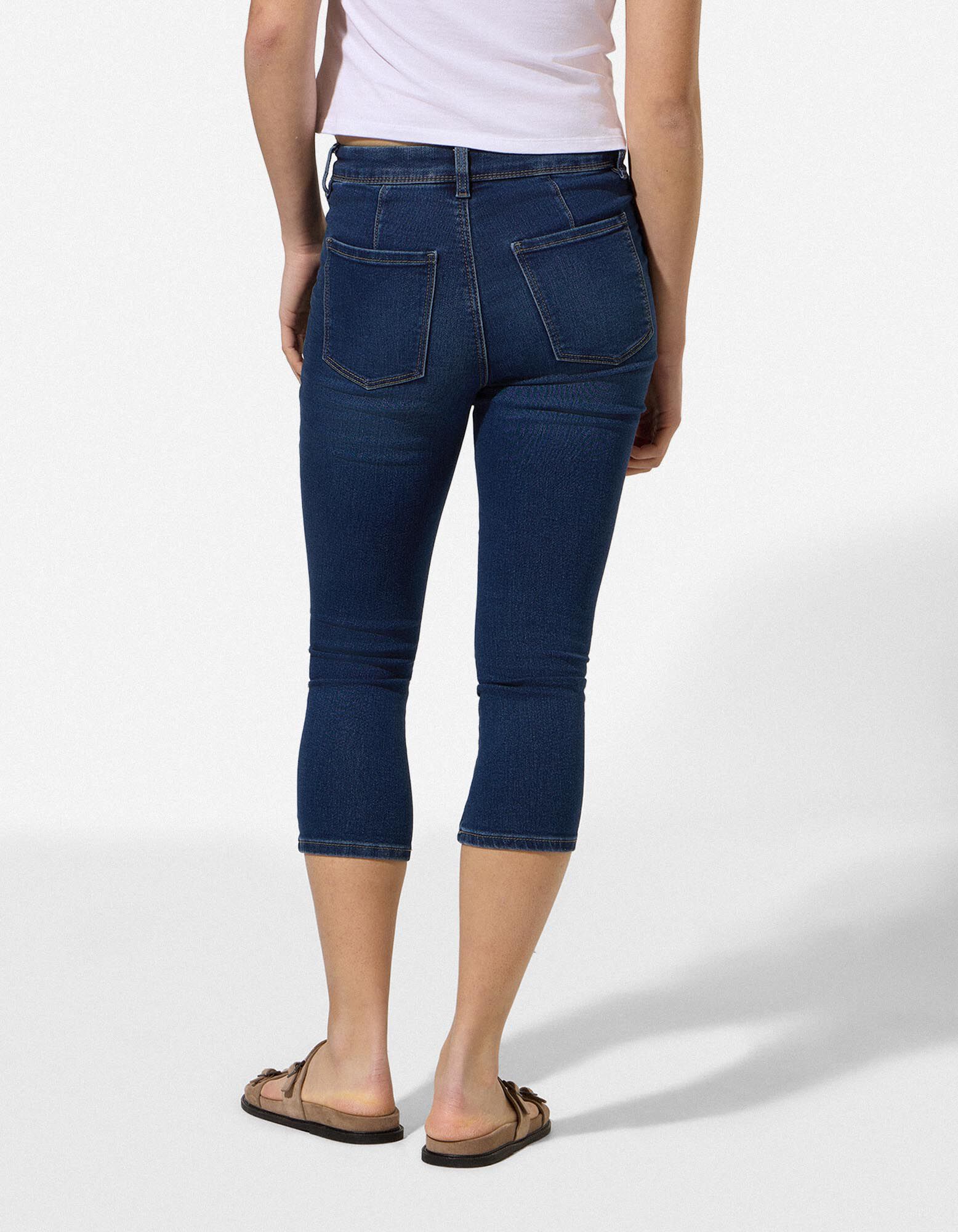 Caprihose - Skinny Fit - dunkelblau