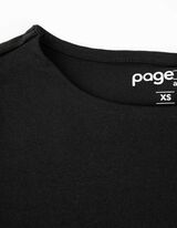 Kratka majica na bretele - slim model - crno