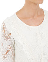 Damen Shirt mit H&auml;kelspitze