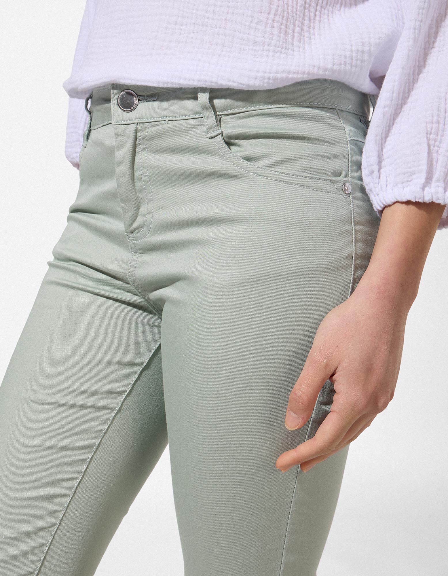 Caprihose - Twill - t&uuml;rkis