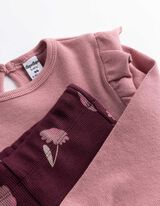 Set aus Langarmshirt und Leggings - Allover-Print - Rosa