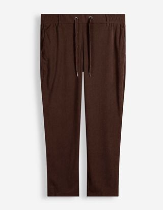 Cordhose - Elastischer Bund - Braun